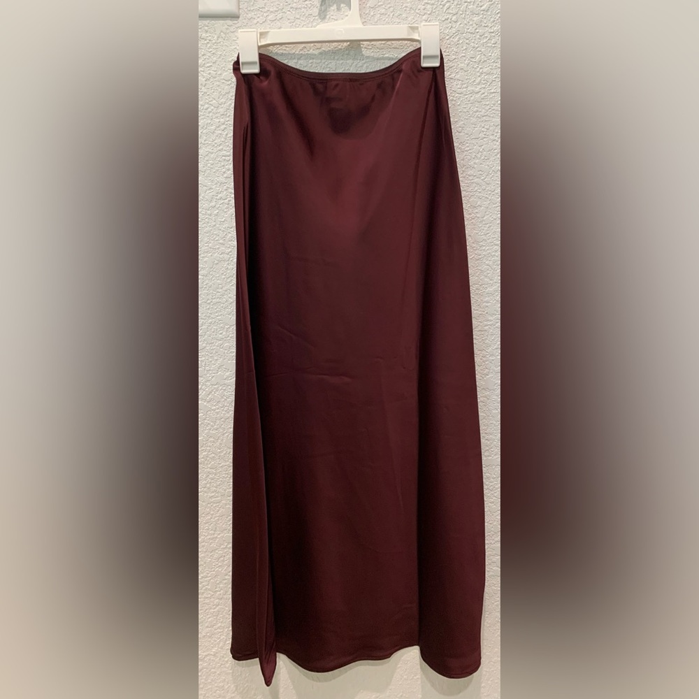 a new day Women's Burgundy Maxi Skirt